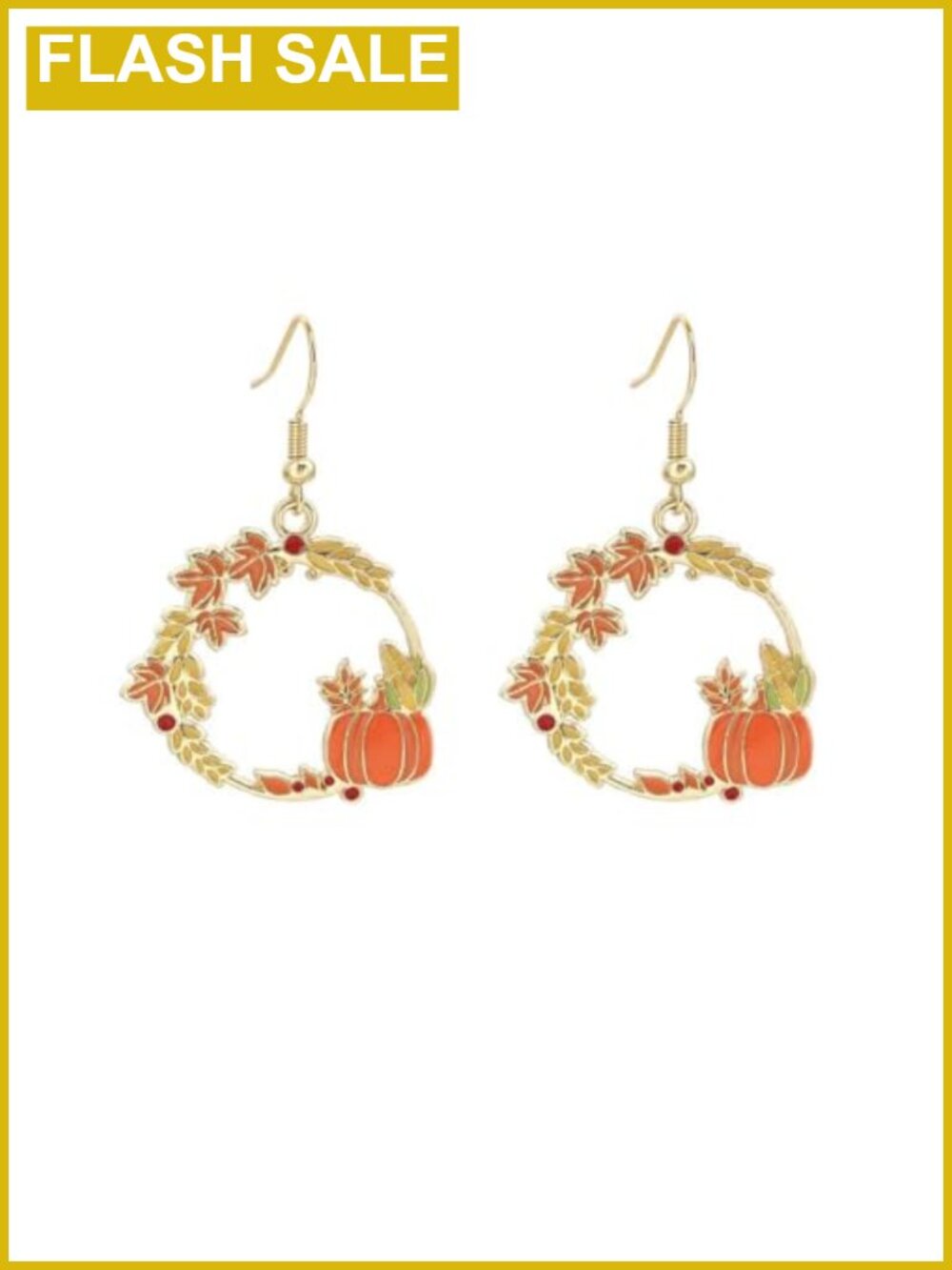 Pumpkin Turkey Maple Leaf Dangle Earrings Thanksgiving Fall Jewelry